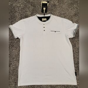 Scott James Mens Designer White Tee- Size Large